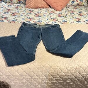 Hollister Women's Straight Leg Jeans in Deep Blue